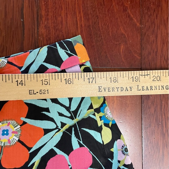 J. Crew Liberty London Tawna Pavillion Skirt Black Floral Midi Women’s Sz 12 B17 - Picture 10 of 10